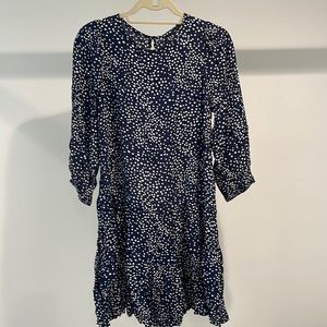 Navy blue polka dot dress GAP size S